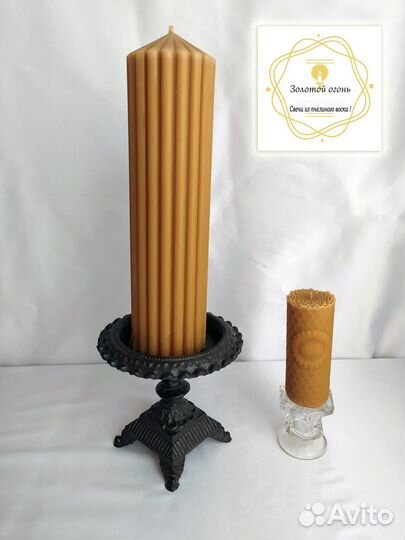 Свечи из пчелиного воска и вощины