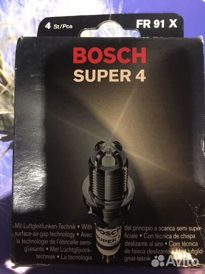 Свечи зажигания bosch super 4