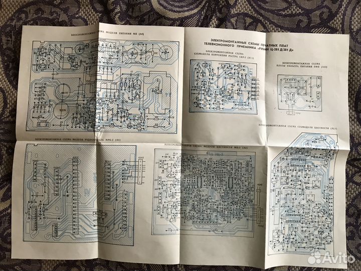 Паспорт и схемы к телевизору рубин Ц-281д 281