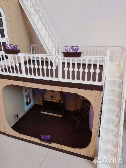 Кукольный домик для барби с мебелью