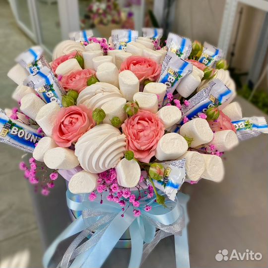 Сладкие букеты, букеты из конфет, доставка букетов