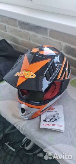 Детский мото шлем