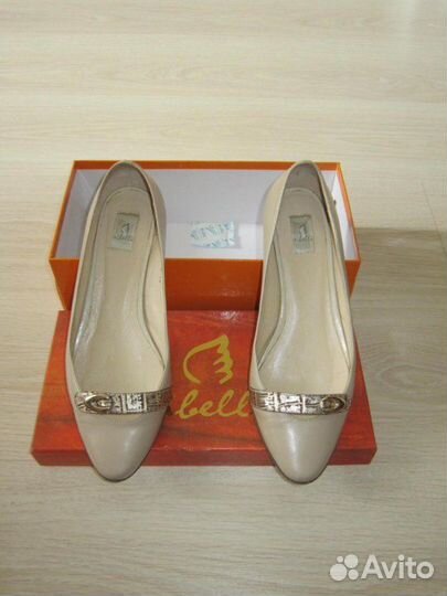 Балетки бежевые 38-39 р
