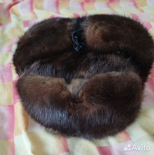 Норковая шапка мужская бу