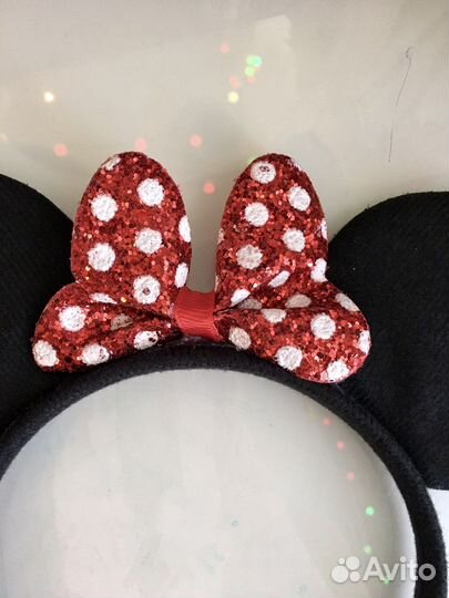 Ободок Минни Маус с ушками и бантиком