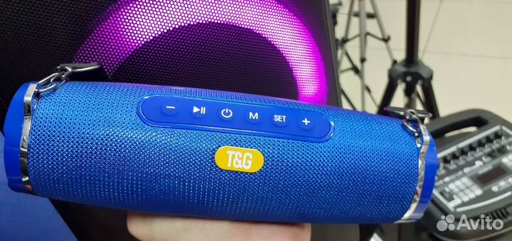 Колонка Tg Портативная Крутой звук с часами Ip67