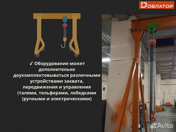 Кран козловой мпу перегрузочный усиленный