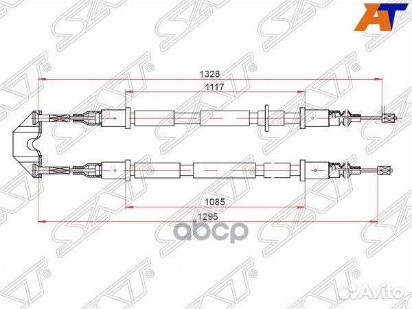 Трос ручного тормоза astra H RH/LH 04-10 ST5200