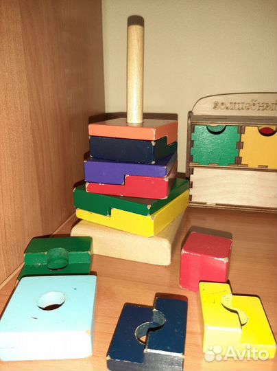 Развивающие деревянные игрушки пакетом. Для детей