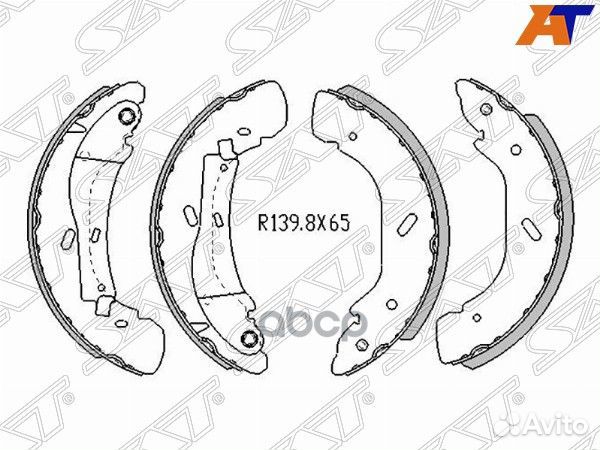 Колодки тормозные барабанные зад ford transit