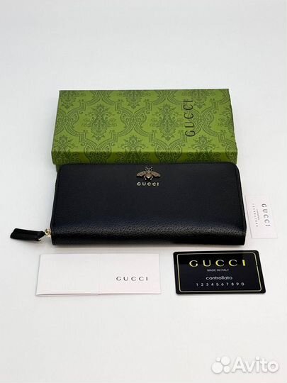 Мужское кожаное портмоне Gucci