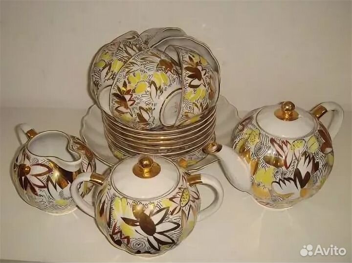 Чайный фарфоровый сервиз лфз