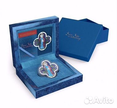 Монета Святой Иоанн в печали Ниуэ 2014 год серебро