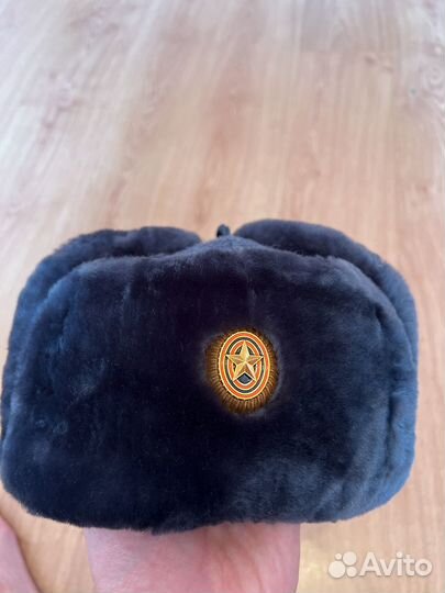 Шапка ушанка мужская каракуль