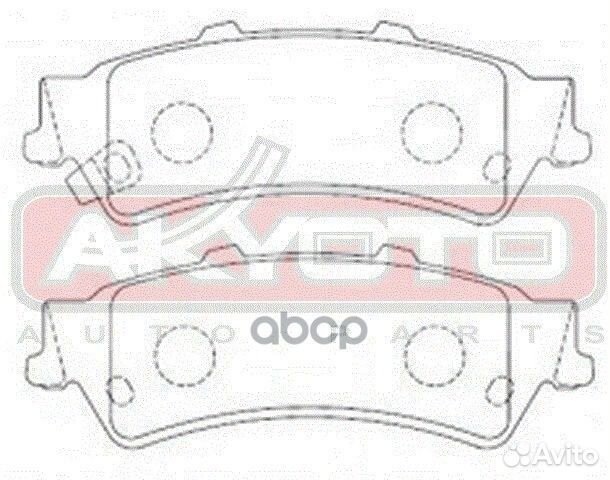 Колодки тормозные дисковые задние AKD-0636 akyoto