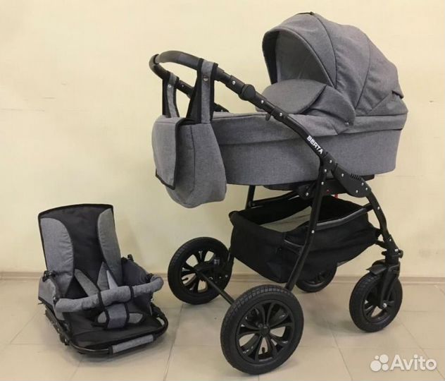 Коляска 2 в 1 alis Berta темно-серый