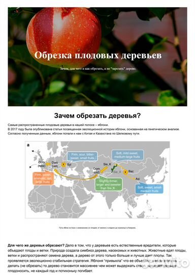 Обрезка яблонь