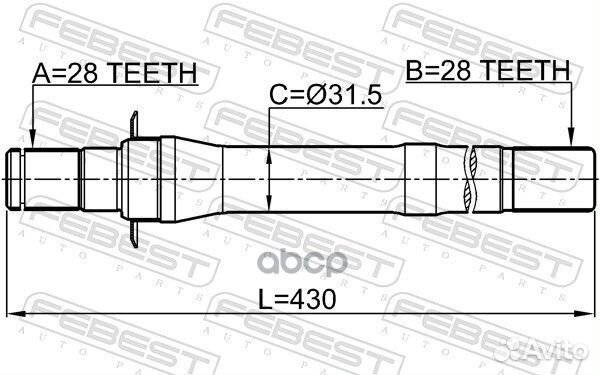 Полуось / hyundai IX35/tucson 10 2009-2014 BRA