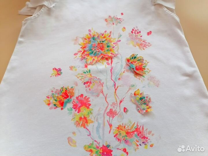 Футболка Зара и джинсовы шорты для девочки 128