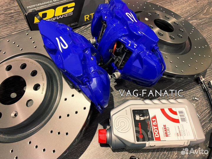 Тормоза brembo 4pot VW audi seat skoda 5/112