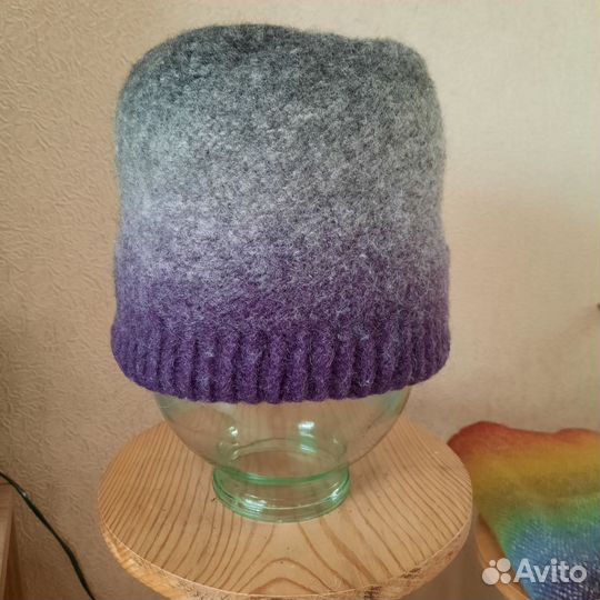 Шапка зимняя женская вязанная