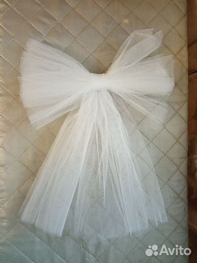 Свадебная фата - бант из фатина