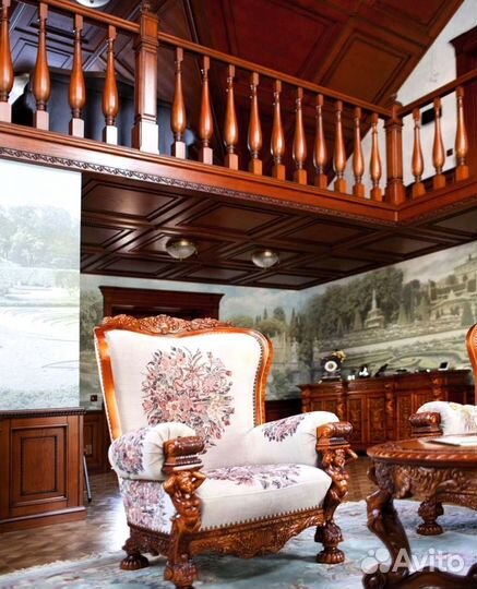 Деревянный потолок из массива дерева