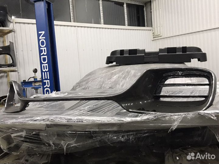 Накладка на бампер Mercedes w222 amg 63 карбон