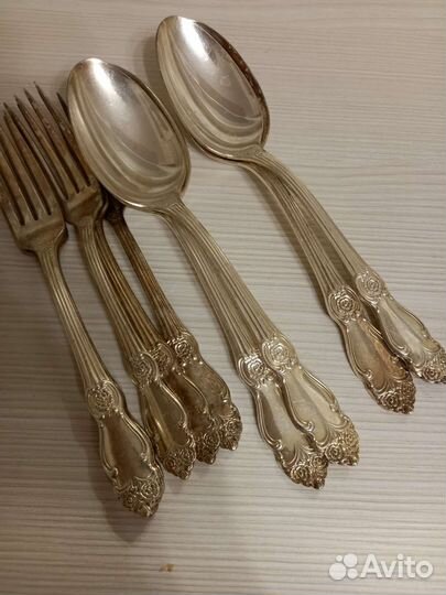 Мельхиоровые посеребряные ложки и вилки
