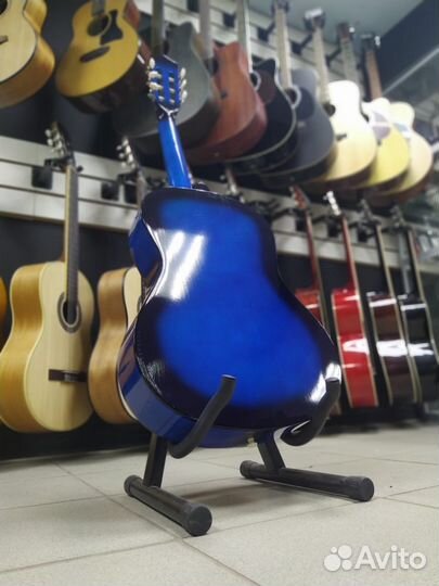 Синяя Классическая гитара Новая