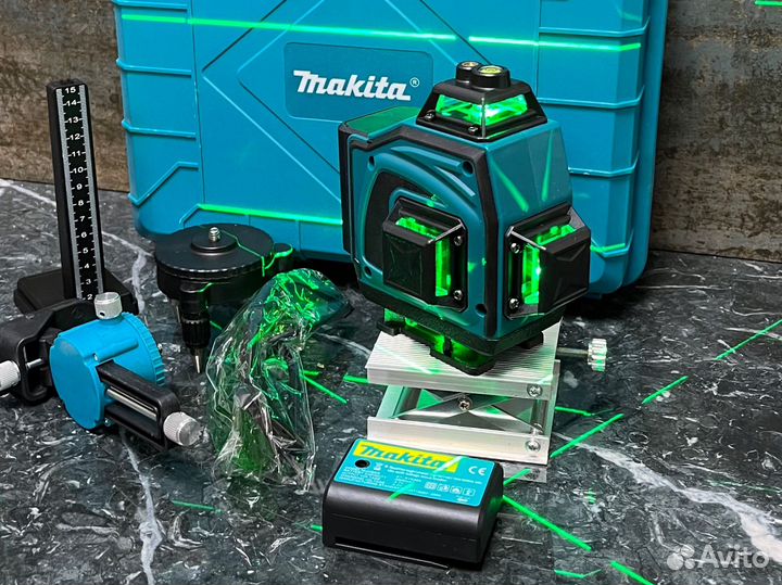 Лазерный уровень makita 4D нивелир 16 линий