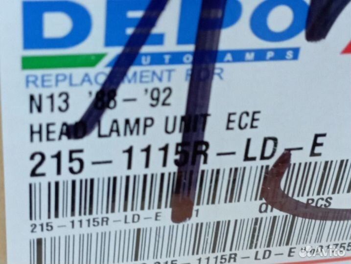 Фара правая Nissan Sunny 88-92