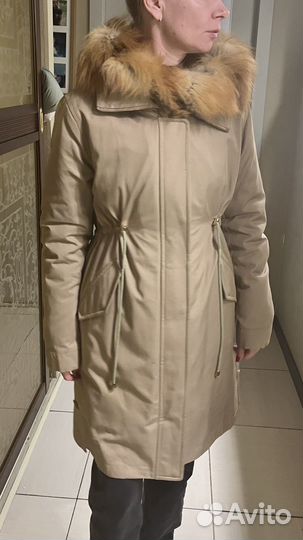 Парка женская с натуральным мехом