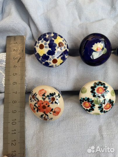 Мебельные ручки из керамики Птица Синица