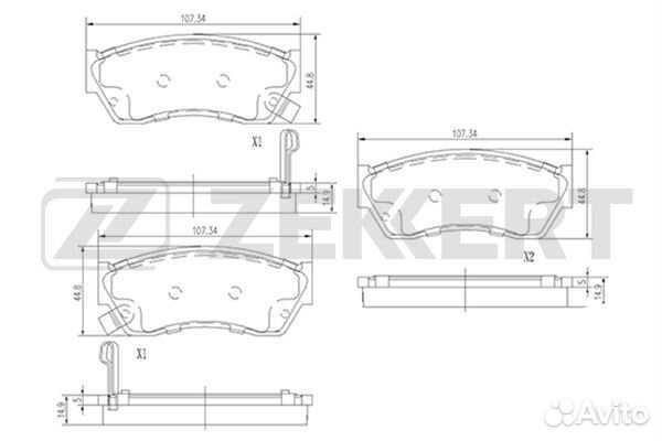 Колодки торм. диск. передн. Subaru Justy (JMA MS) 95- Suzuki Alto (EF HA12 HA23) 94- Swift (AA