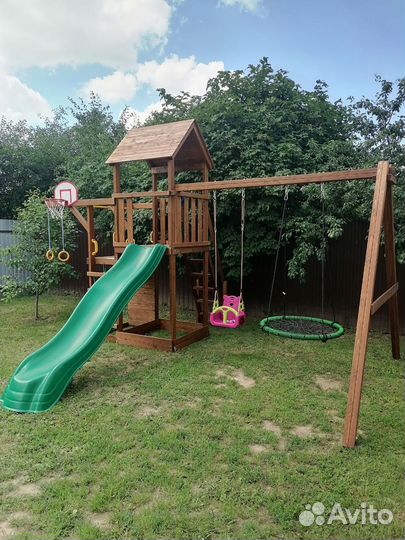 Игровые деревянные площадки для детей