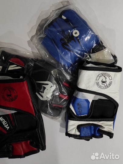 Перчатки мма, битки venum кожа и кож. зам новые