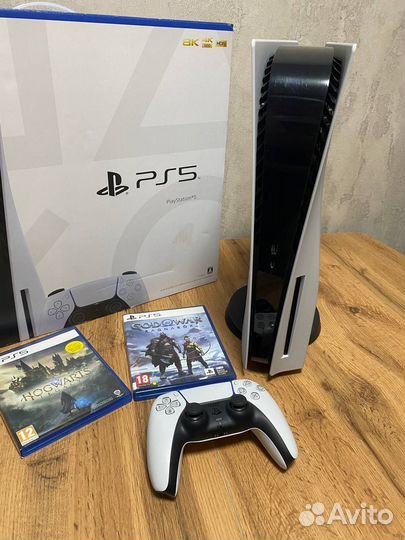 Sony playstation 5 с дисководом + 2 игры