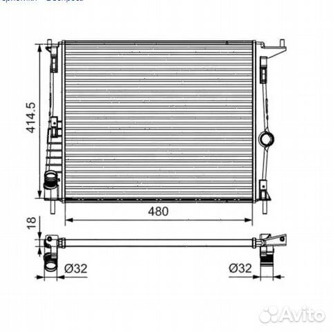 Радиатор охлаждения Ларгус/Logan - Valeo 700802