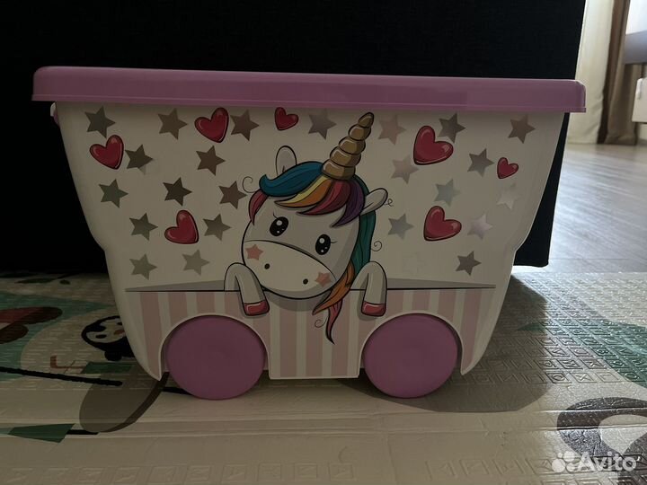 Короб для игрушек на колесиках