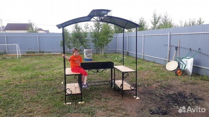 Мангал дачный с беседкой мм-27
