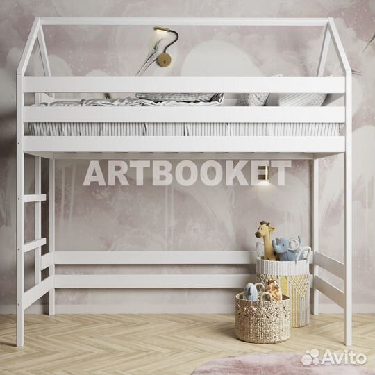 Детская кровать чердак домик