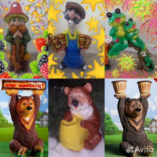 Садовые фигуры из гипса