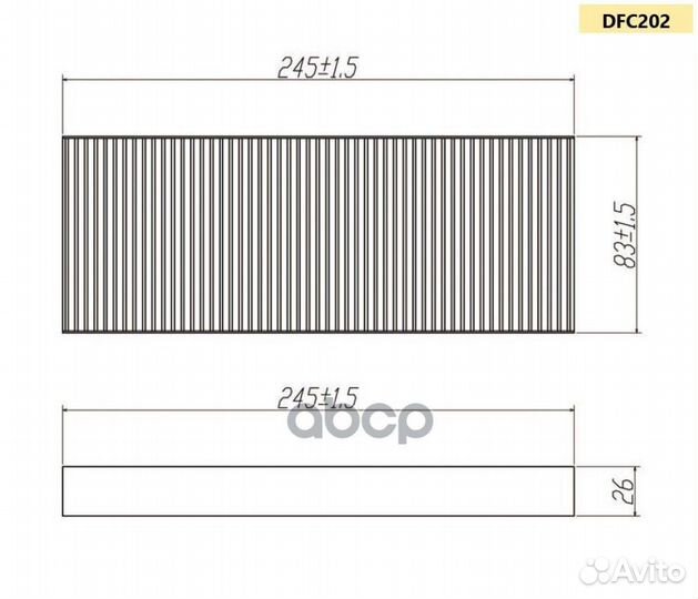 Фильтр салонный doubleforce DFC202 double force