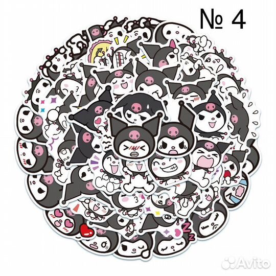 Наклейки стикеры Kuromi My Melody Hello Kitty