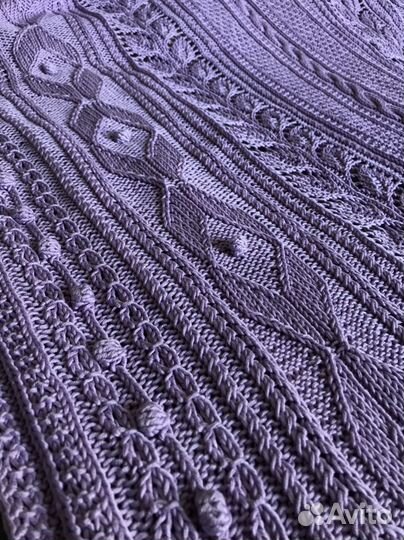 Плед детский хлопковый вязаный ручная работа