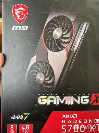 Видеокарта MSI RX5700 XT Gaming X 8gb