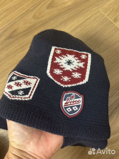 Комплект шапка, шары, варежки на мальчика bosco