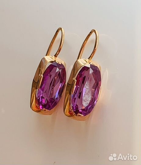 Золотые серьги 583 СССР звезда