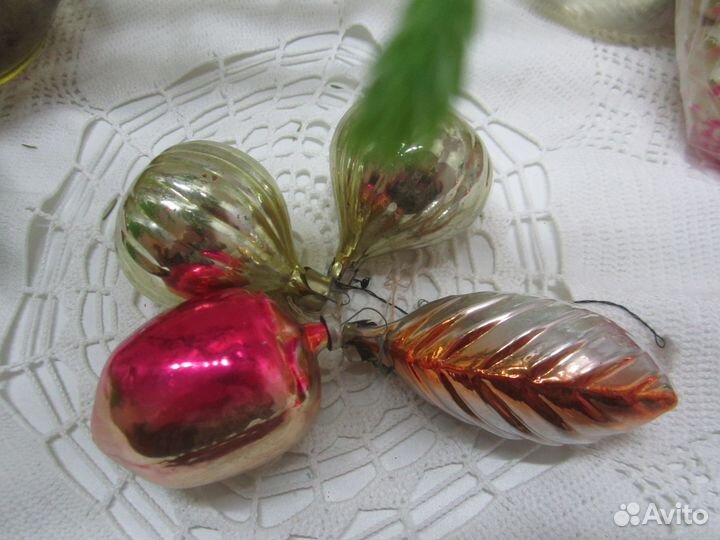 Лот елочных игрушек советского периода